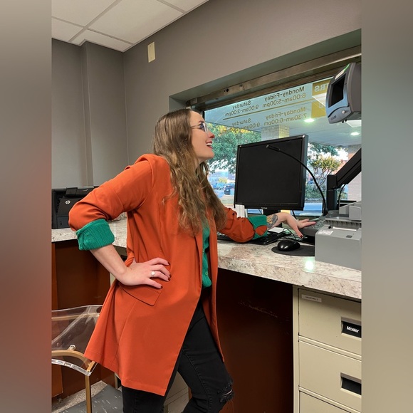 Chic Il Cicerone Burnt Orange Blazer - Picture 8 of 9